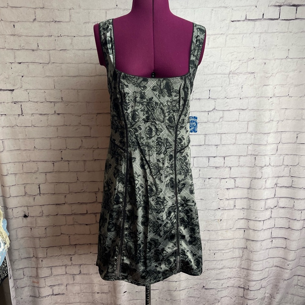 Intimately Free People size large satin silk dress black and gray